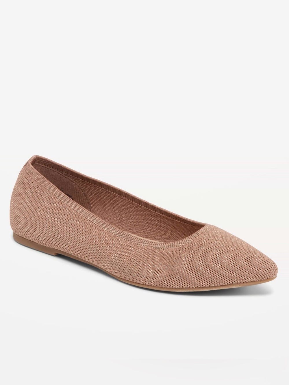 Women's Pointed Knit Ballet Flats cocoa fawn-
Old Navy